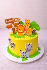 Jungle themed birthday cake