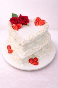 Classic Strawberry Rose Cake