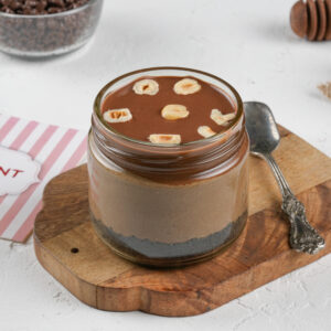 Eggless Nutella Hazelnut Mousse Jar Cake [350 ml]